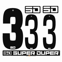BMX Nummers SD Voor Front en Side Nummer Bord Zwart 3