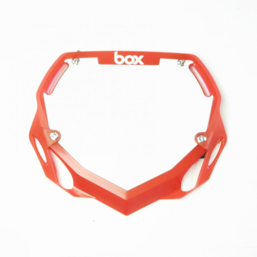 BMX Nummer Bord BOX Phase 1 Translucent Groot Rood