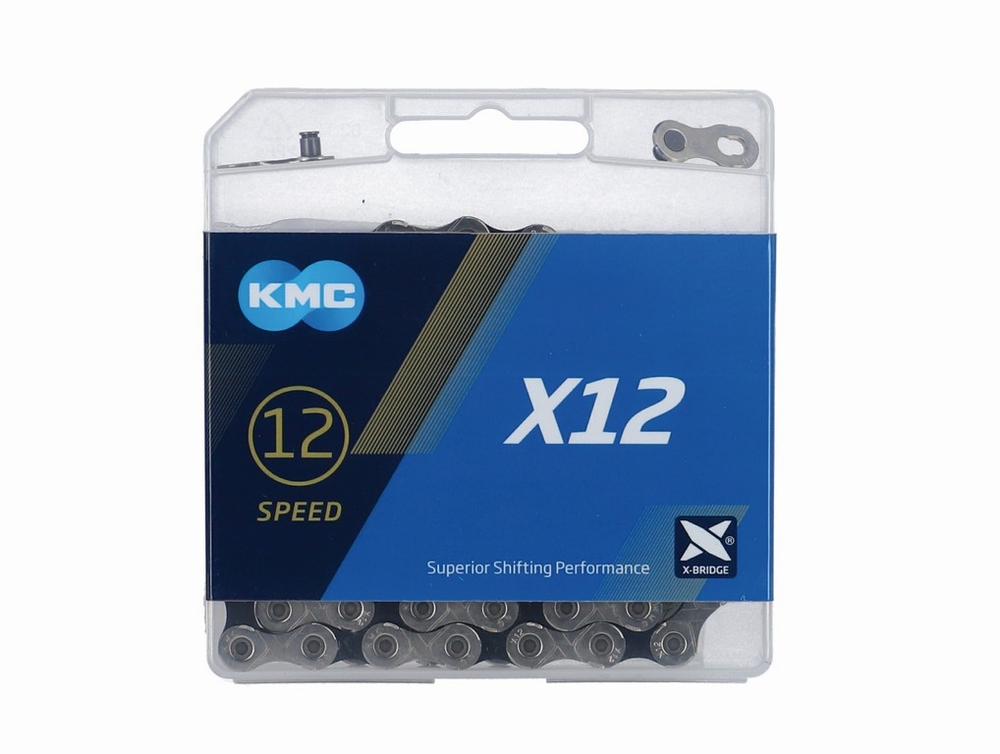 KMC Ketting X12 (12 Speed) Zwart - Zilver 116 Schakels