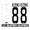 BMX Nummers SD Voor Front en Side Nummer Bord Wit 8 