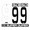 BMX Nummers SD Voor Front en Side Nummer Bord Wit 9 