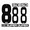 BMX Nummers SD Voor Front en Side Nummer Bord Zwart 8 